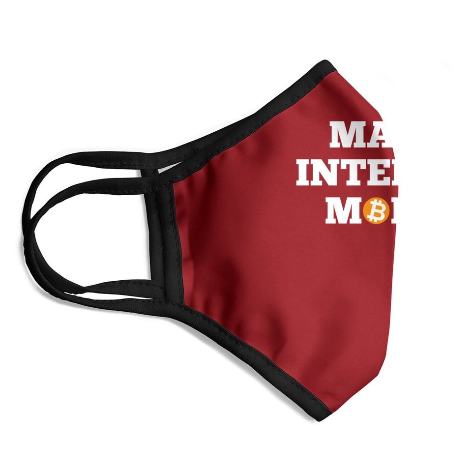 Btc Bitcoin Magic Internet Money Crypto Cryptocurrency Face Mask