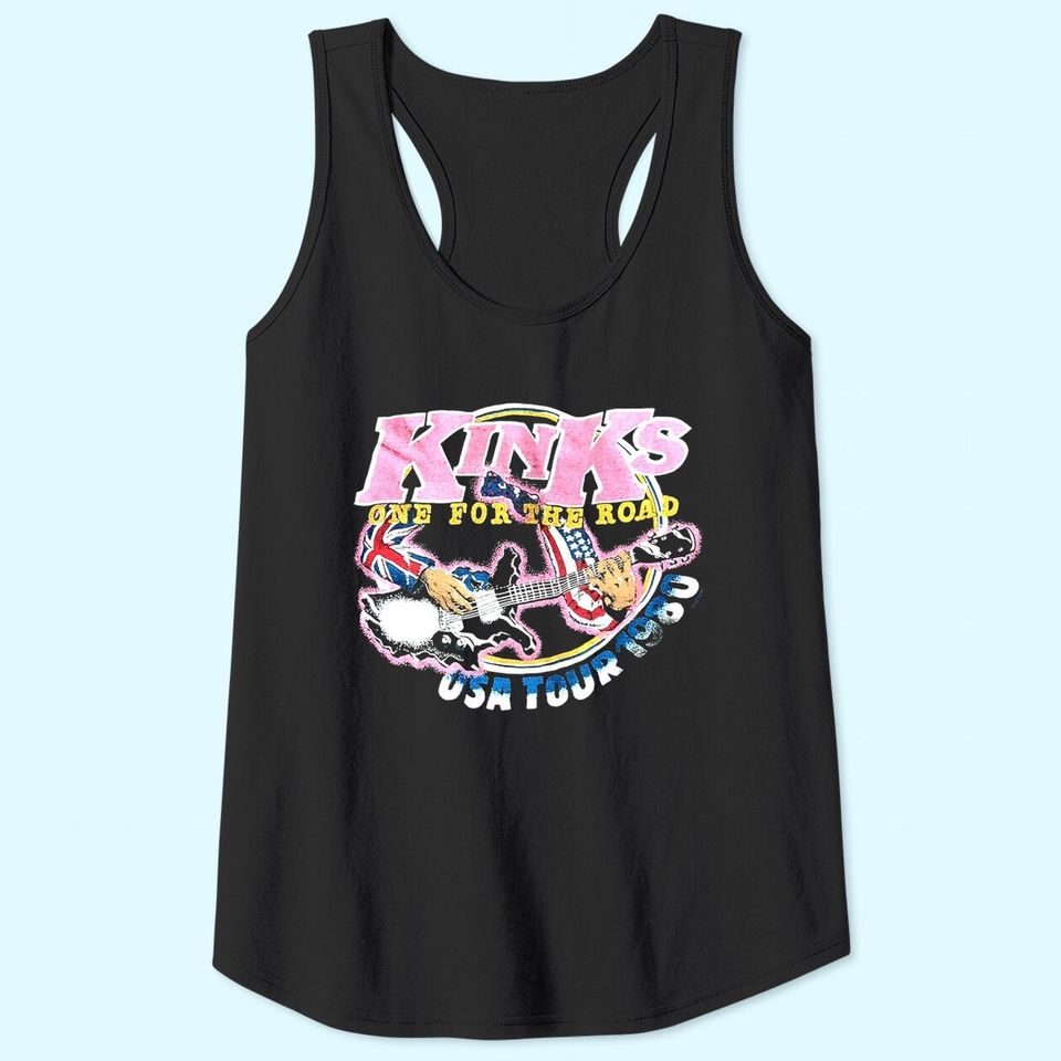 The Kinks Band One For The Road USA Tour 1980 Tank Tops