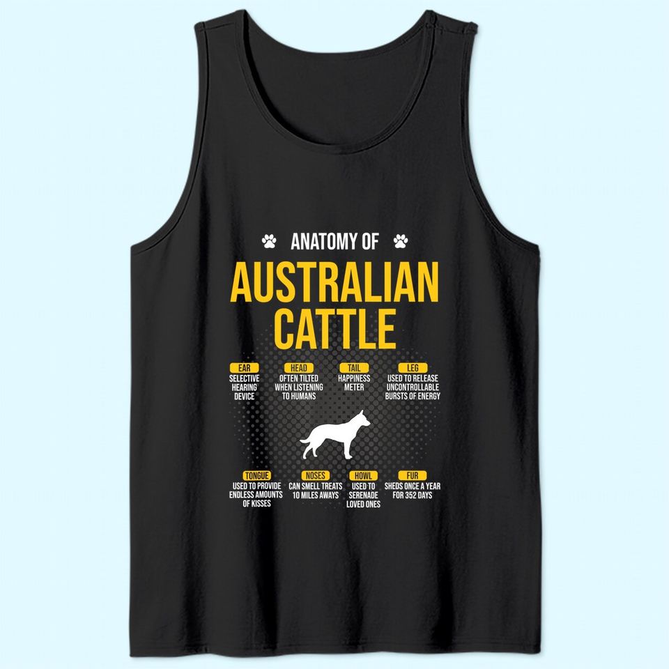 Anatomy Of Australian Cattle Dog Tank Top