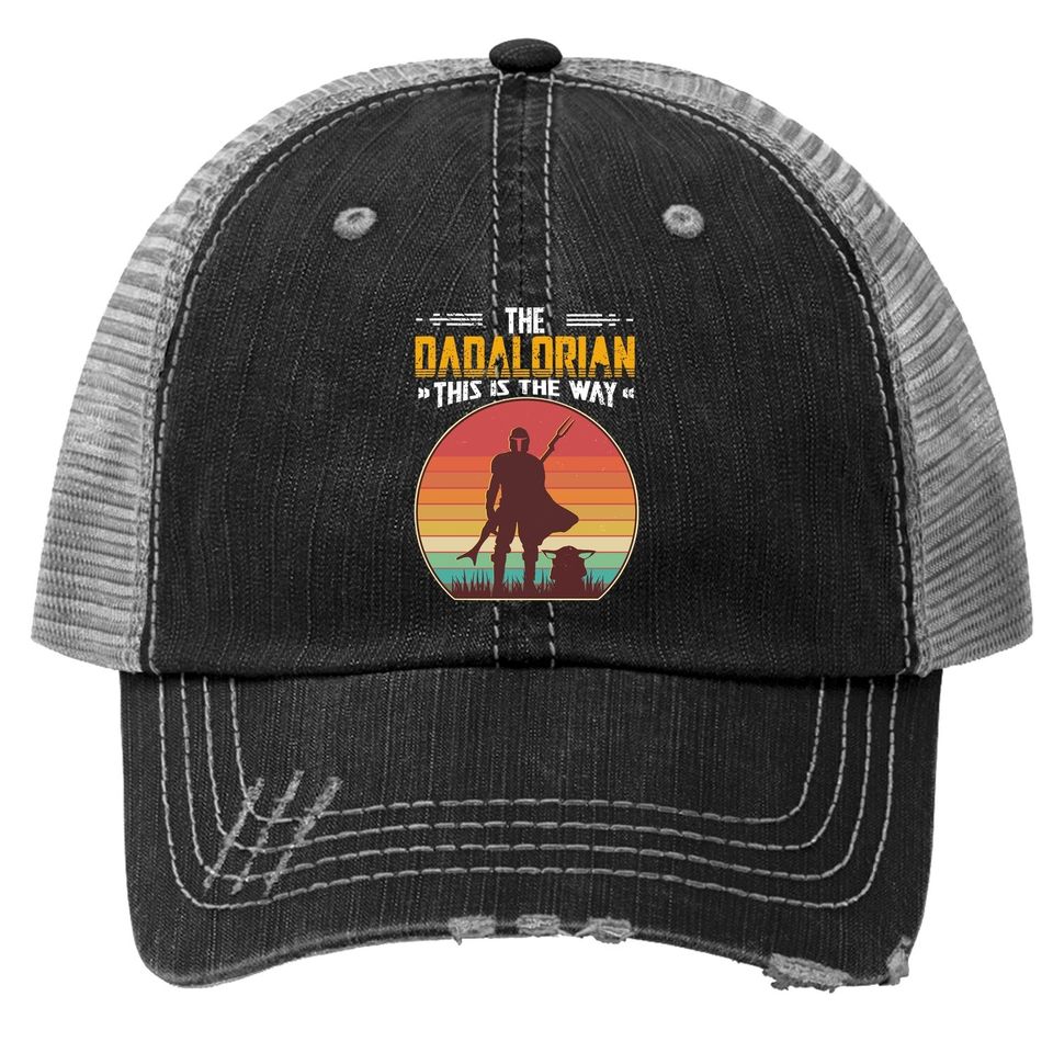 The Dadalorian Retro Vintage, Dadalorian Fathers Day Trucker Hat