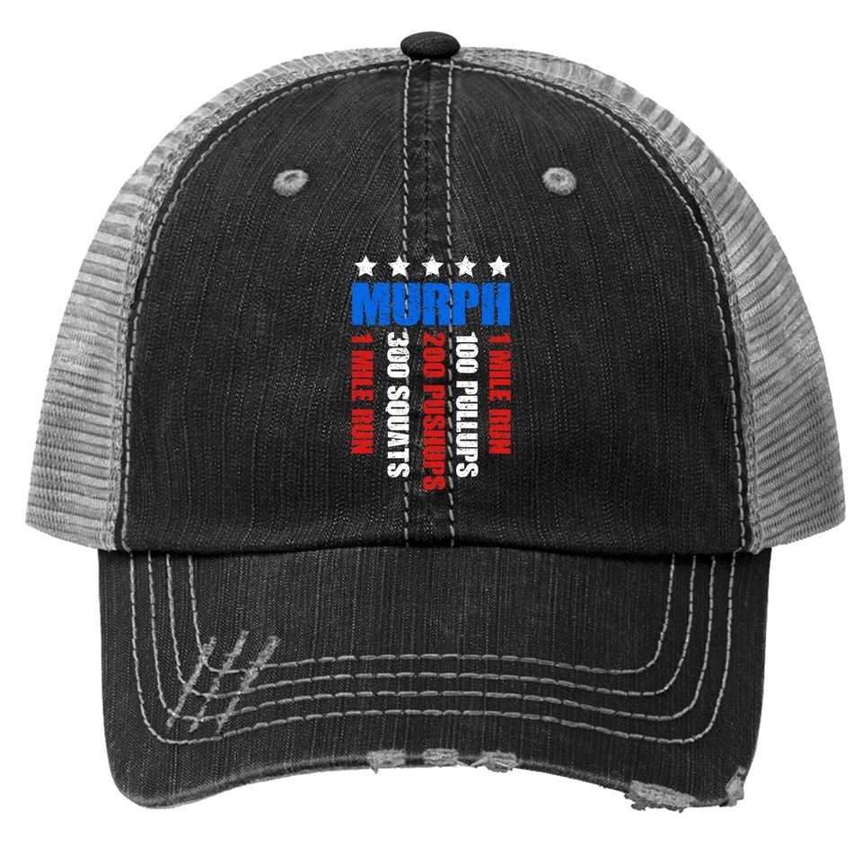 Murph 2021 Memorial Day Workout Patriotic Wod Gift Trucker Hat Trucker Hat