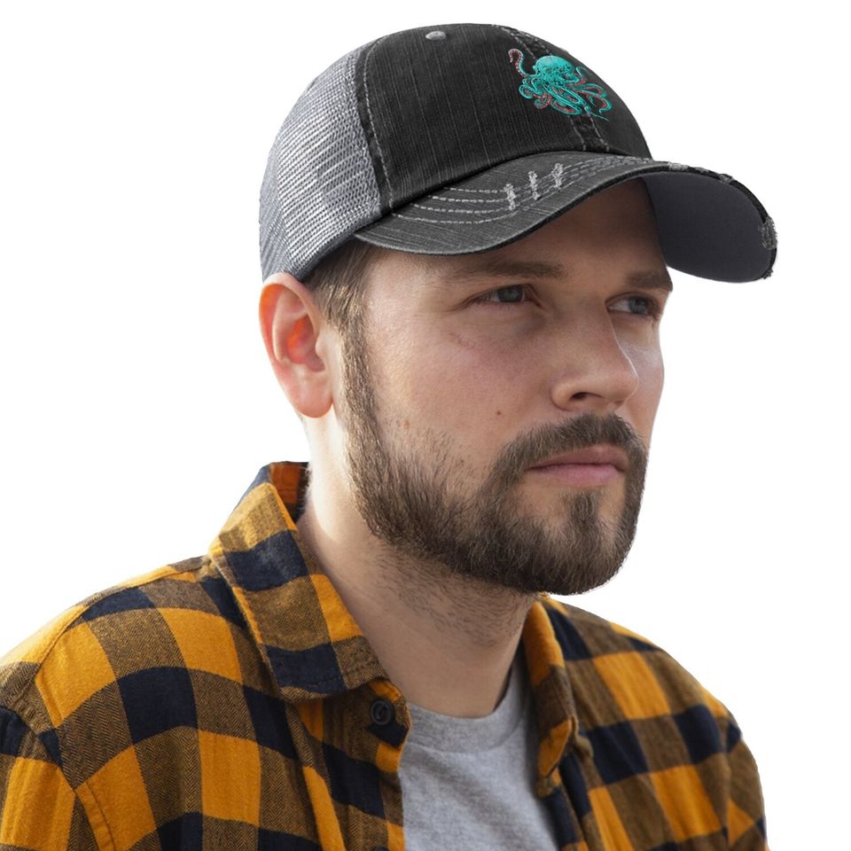 Kraken Octopus Trucker Hat