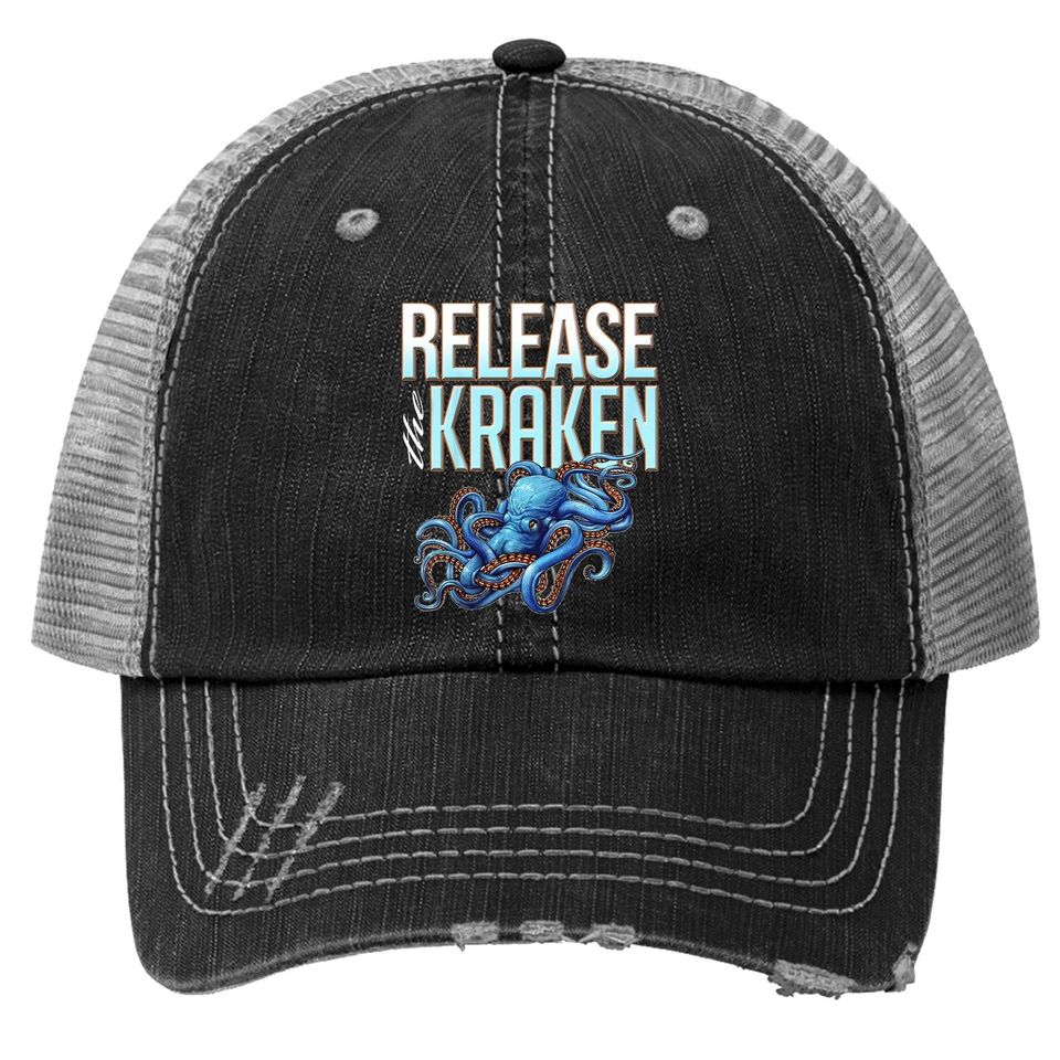 Release The Kraken Great Octopus Monster Trucker Hat