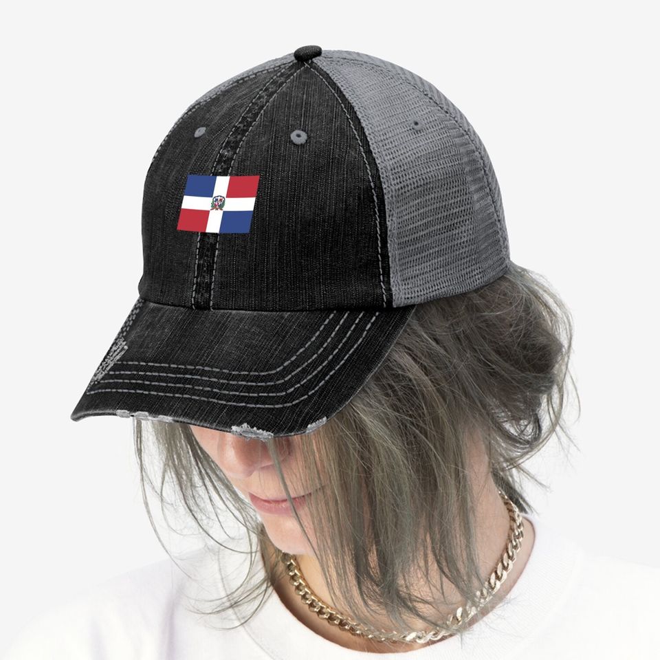 Aifris Dominican Republic Flag Cotton Trucker Hat
