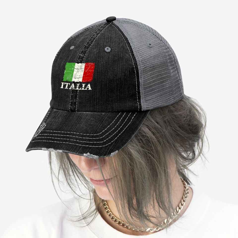 Italian Vintage Flag Trucker Hat