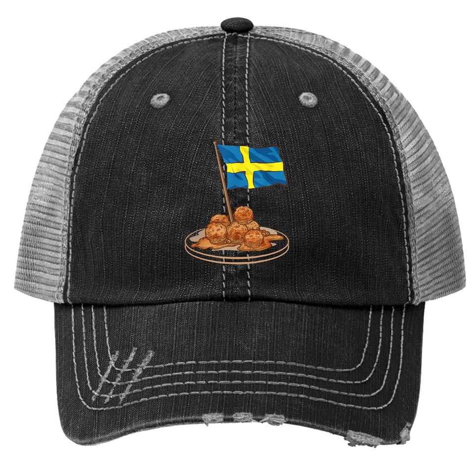 Swedish Meatballs Sweden Europe Travel Trucker Hat