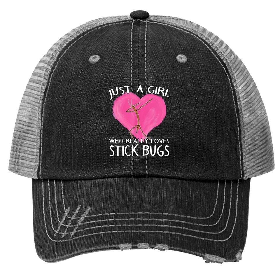 Insect Entomologist Just A Girl Who Really Loves Stick Bugs Trucker Hat