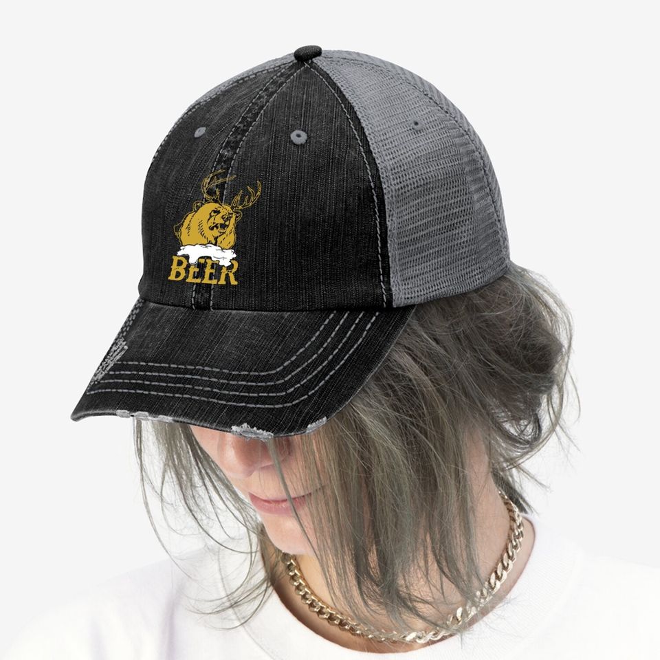 Beer Deer Bear Trucker Hat