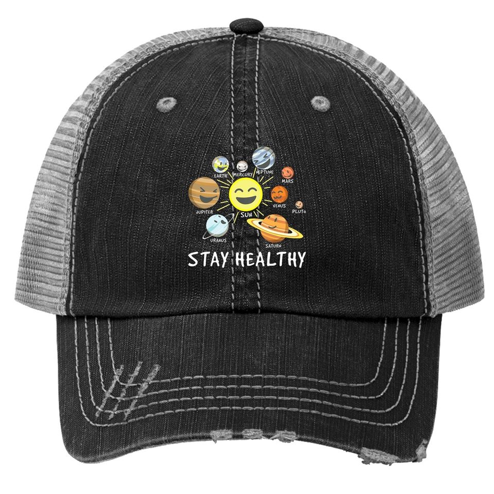 Health Astronaut - Solar System Gift Idea Child Health Day Trucker Hat