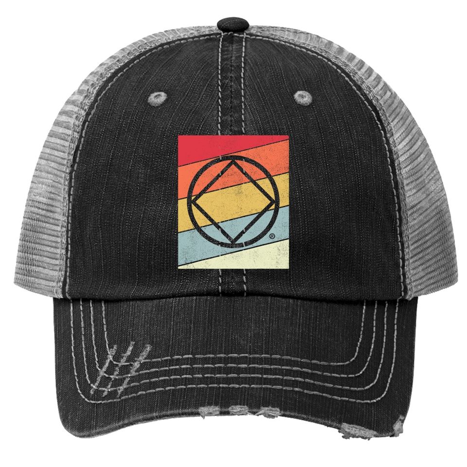 Retro Na Symbol Distressed Narcotics Anonymous Na Aa Gifts Trucker Hat