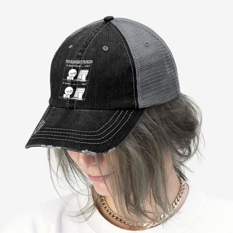 Programmers Problem Fun Developer Trucker Hat