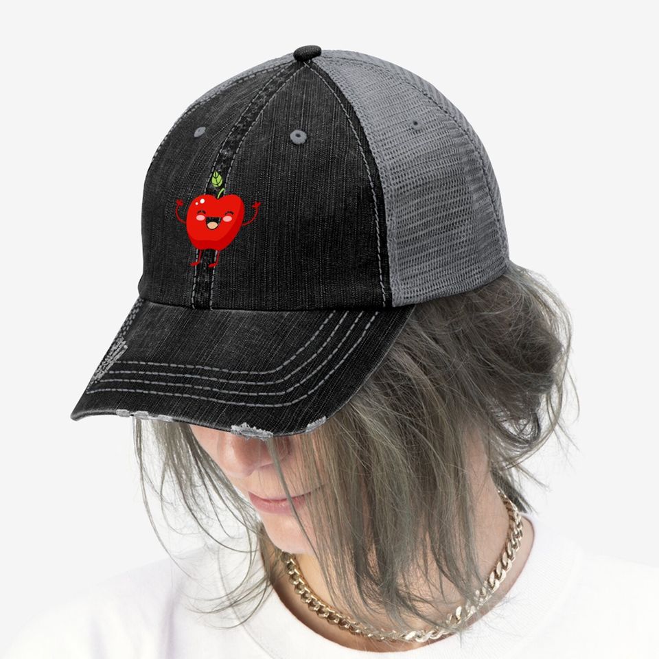 Apple Fruit Gift Apple Lovers Fruit Themed Outfit Trucker Hat