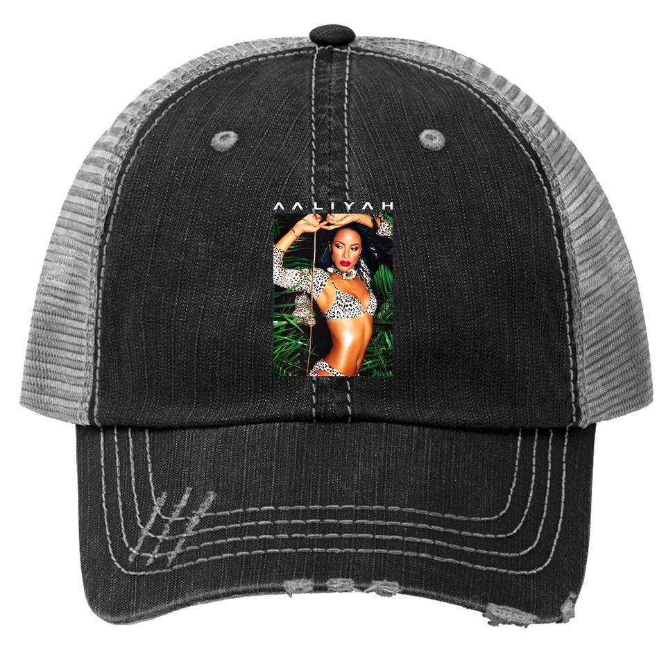 Aaliyah Animal Print Aaliyah Photo Trucker Hat