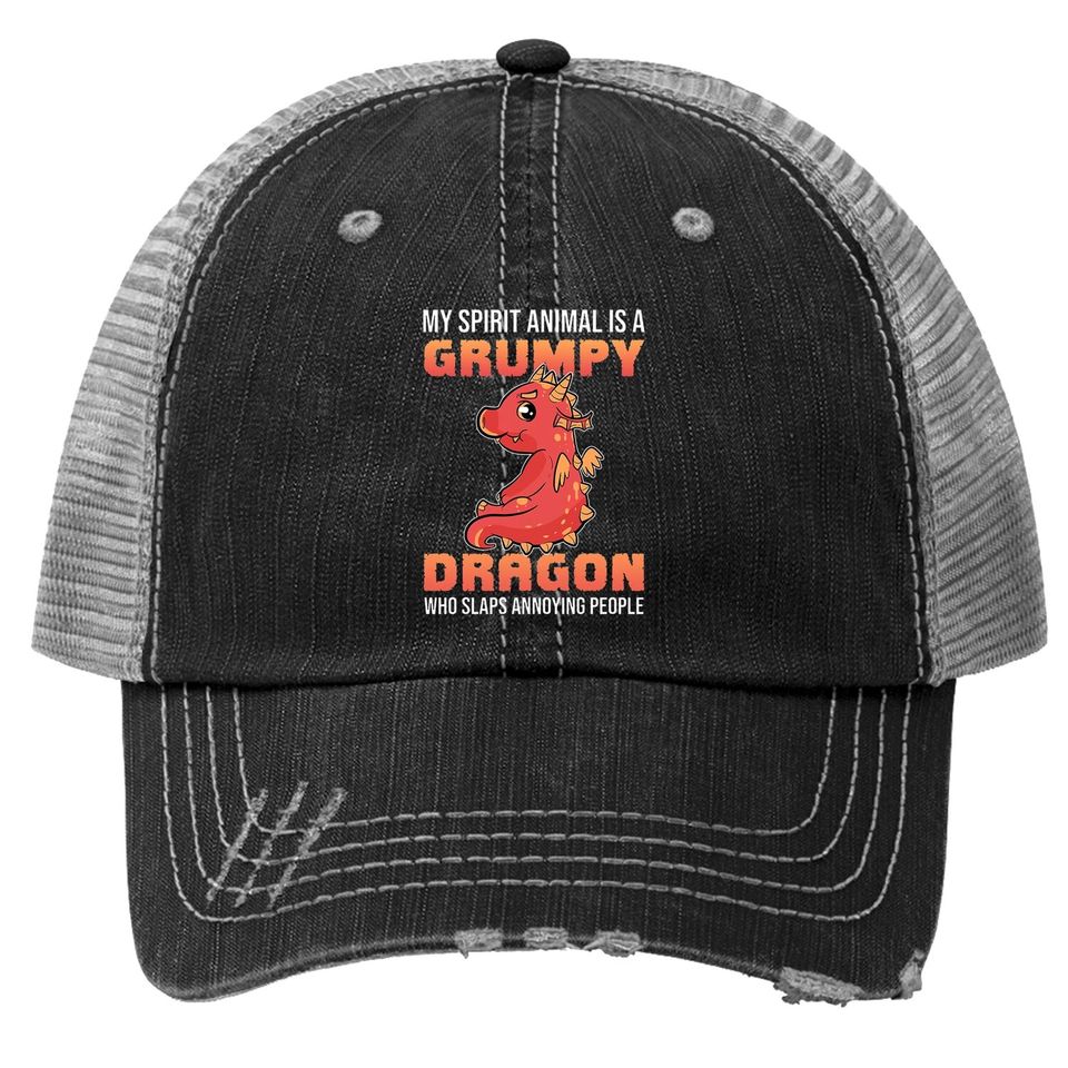 Dragon My Spirit Animal Is A Grumpy Dragon Who Slaps Classic Trucker Hat