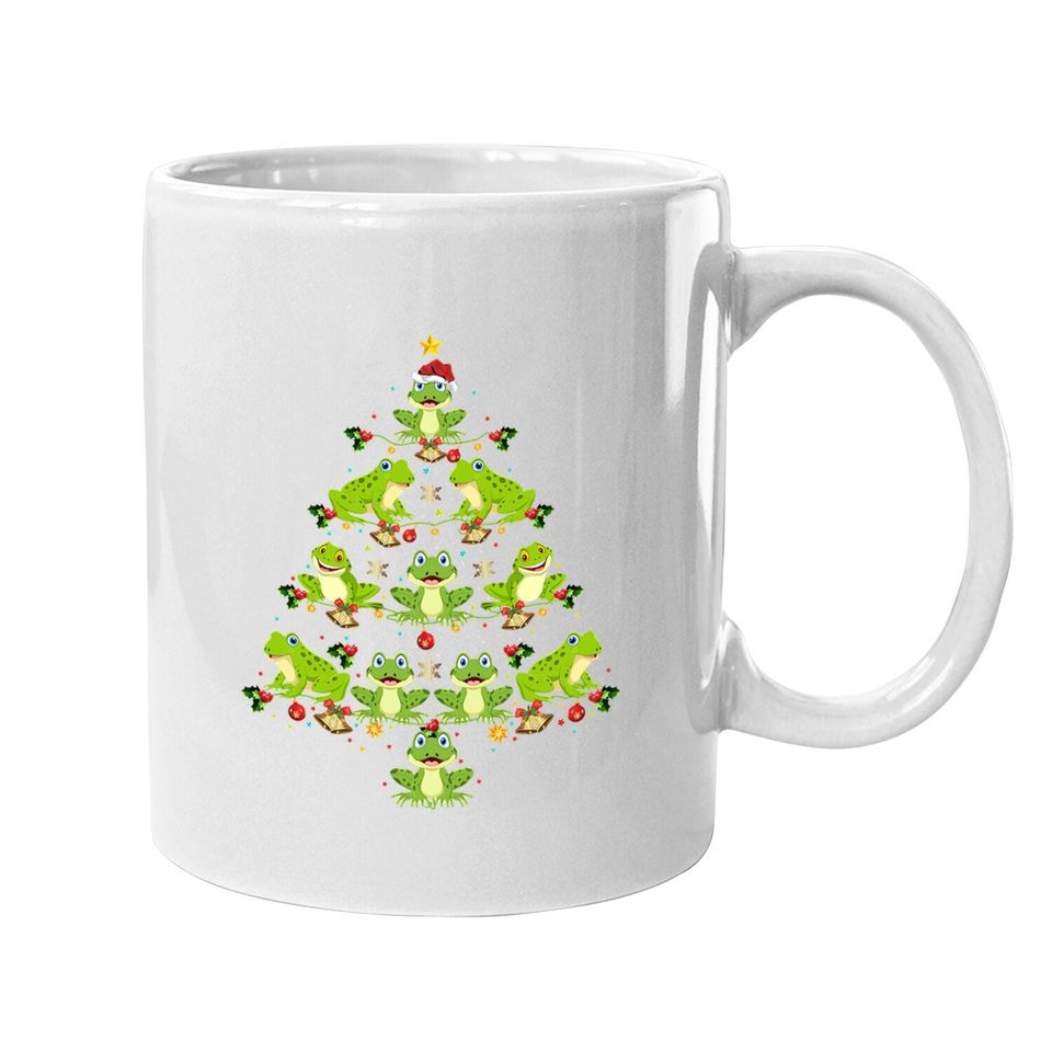 Frog Christmas Tree Gift Christmas Frog Coffee Mug