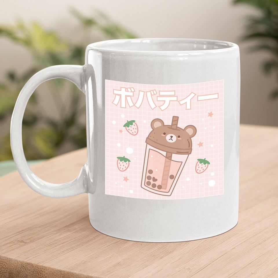 Bubble Milk Tea Boba Cute Bear Kawaii Aesthetic Coffee Mug