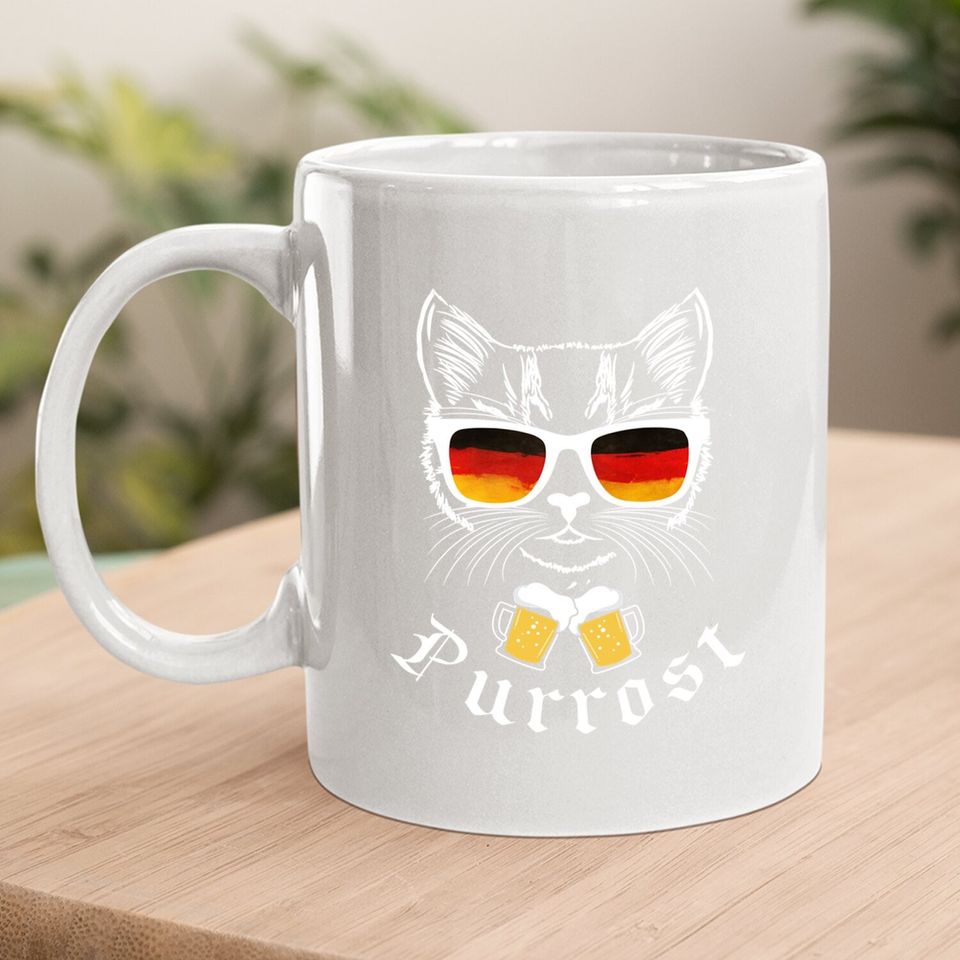 Oktoberfest Prost Pun Purrost Cat Coffee Mug