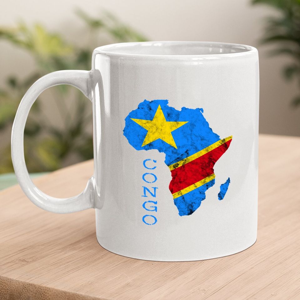 Congo Africa Map Congolese Flag African Roots Drc Pride Coffee Mug