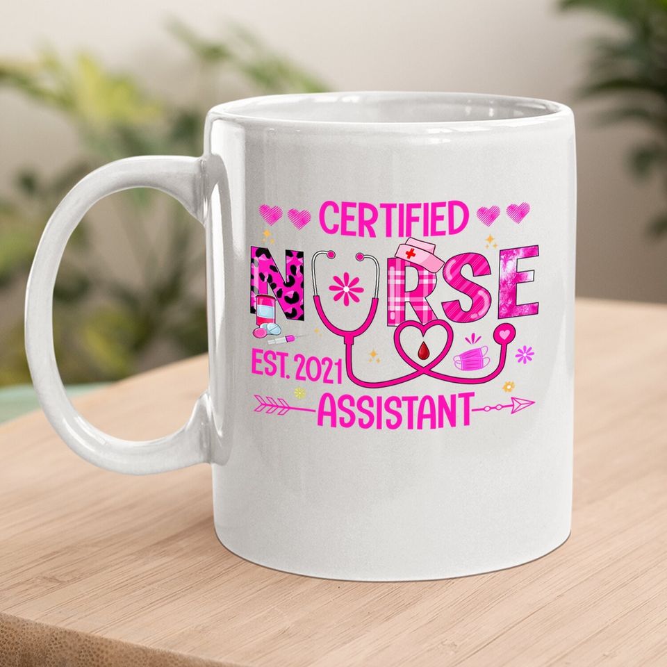 Certified Nurse Assistant Est 2021 Cna Nursing Aide Leopard Coffee Mug