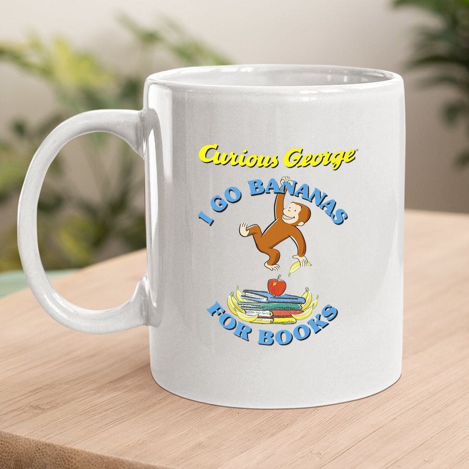 Curious George I Go Bananas For Books Book Stack Coffee Mug