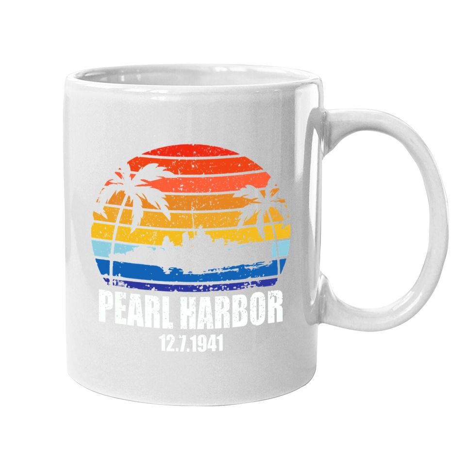 Vintage Pearl Harbor Sunset 80th Anniversary Coffee Mug