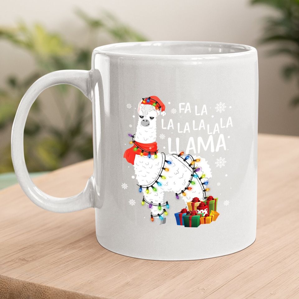Fa La La Llama Funny Christmas Coffee Mug
