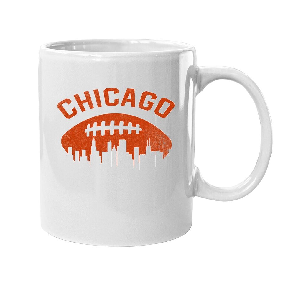 Chicago Illinois Cityscape Retro Football Coffee Mug