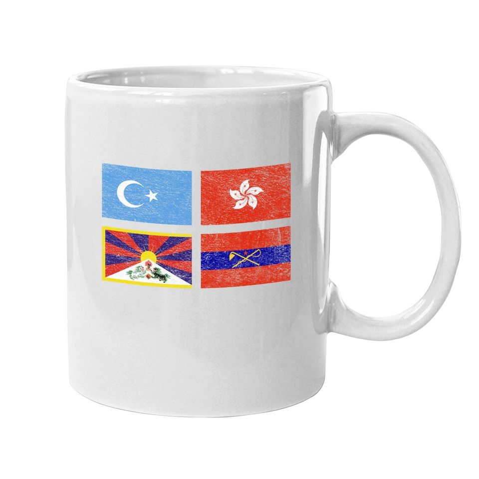Free Tibet Uyghurs Hong Kong Inner Mongolia China Flag Coffee Mug