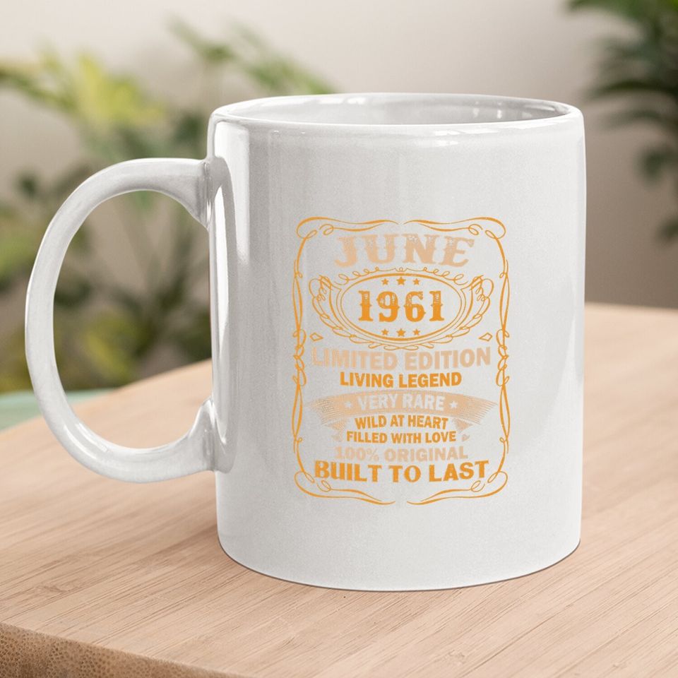 Vintage 60 Years Old June 1961 60th Birthday Coffee Mug