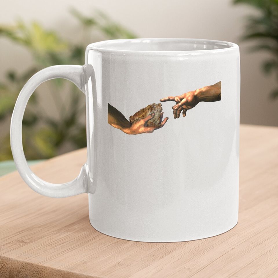 Michelangelo's Toad Parody, Creation Of A Toad Frog Coffee Mug