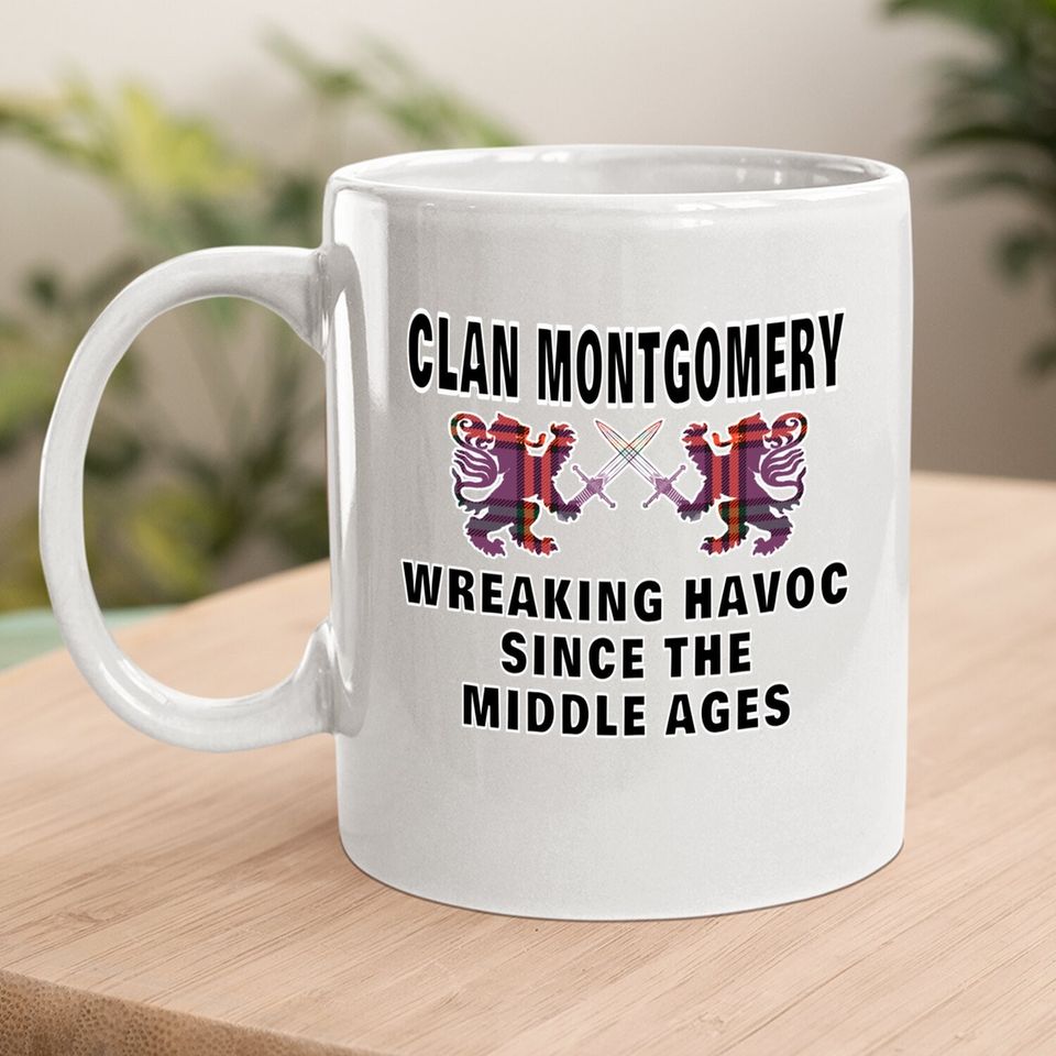 Montgomery Scottish Tartan Scotland Family Clan Name Coffee Mug