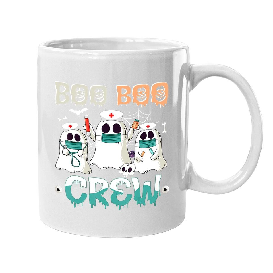 Boo Boo Crew Nurse Halloween Ghost Costume Matching Coffee Mug