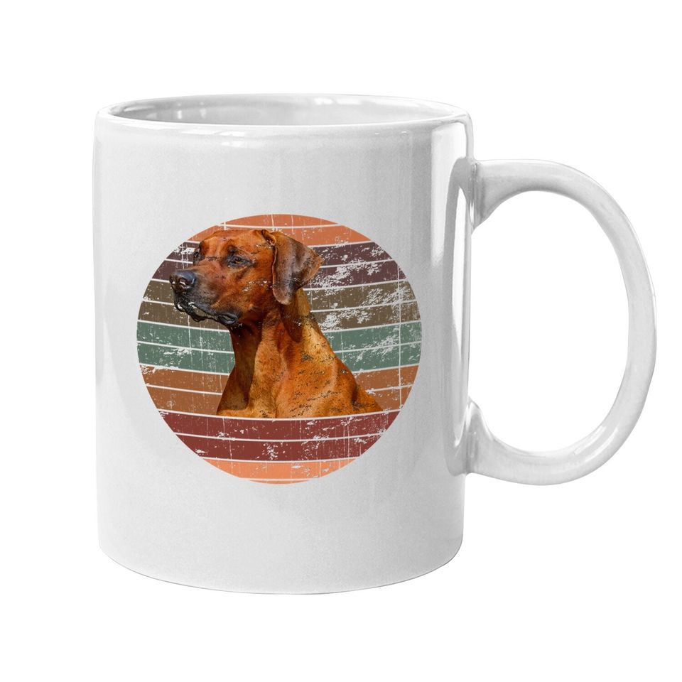 Rhodesian Ridgeback Dog Gift Retro Sunset Coffee Mug