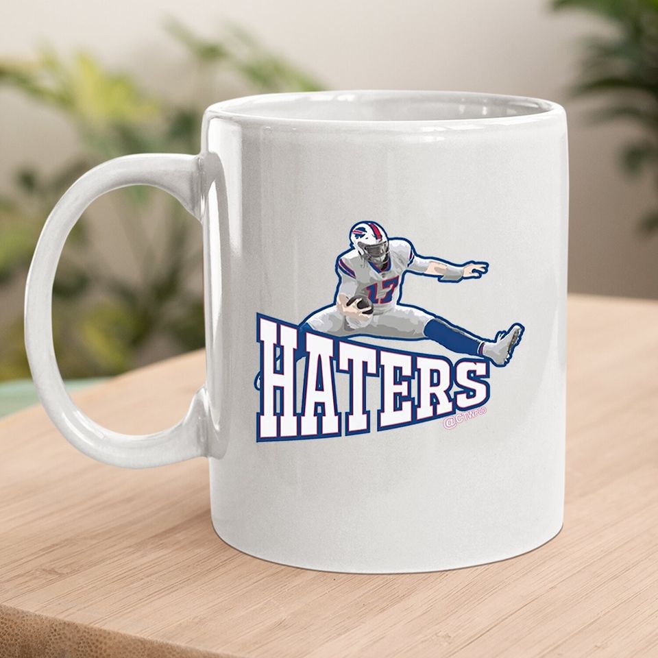 Josh Allen Jumping Over The Haters Coffee Mug