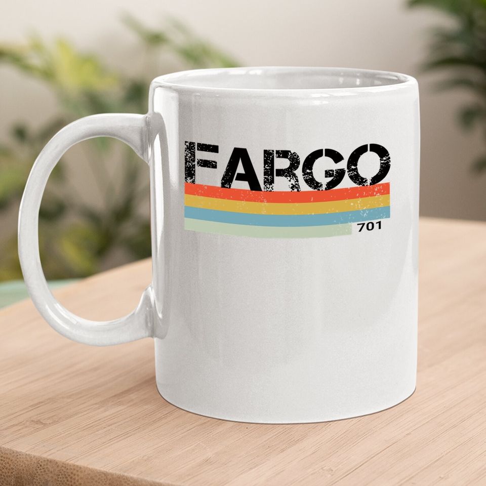 Fargo City Retro Vintage Stripes Coffee Mug