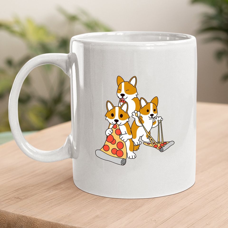 Pizza Corgi Dog Coffee Mug