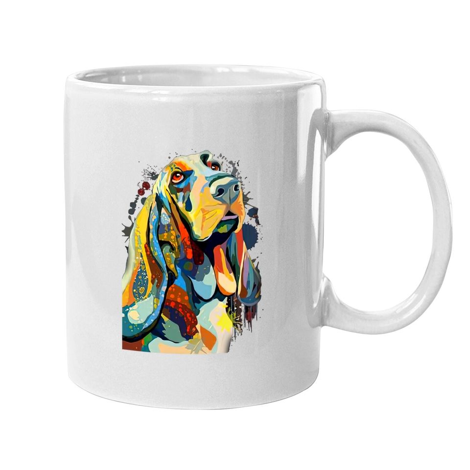 Basset Hound Hand Drawn Dog Lover Owner Paint Coffee Mug