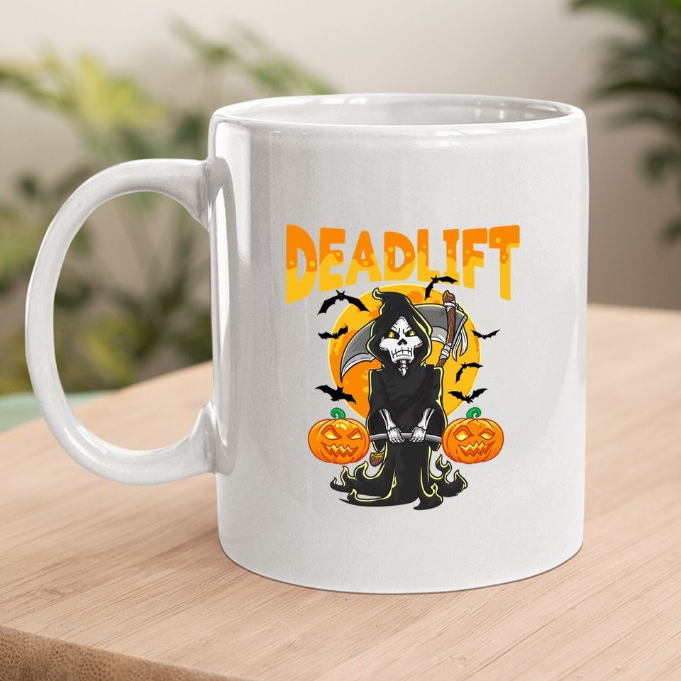 Funny Deadlift Bodybuilder Halloween Workout Coffee Mug