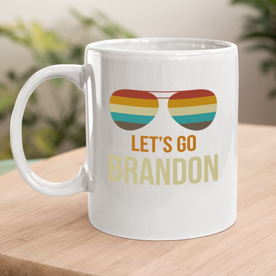 Let's Go Brandon Retro Vintage Sunglasses Coffee Mug