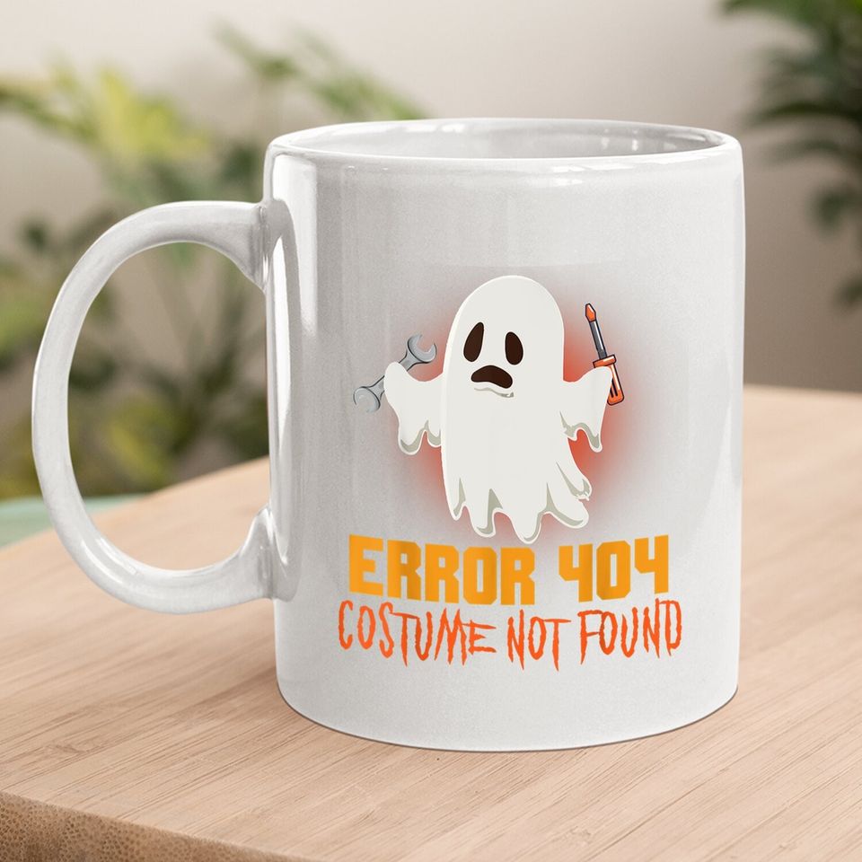 Ghost Halloween Error 404 Costume Not Found Coffee Mug