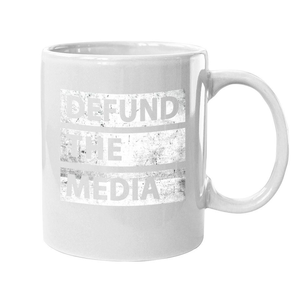 Defund The Media Political Fake News Coffee Mug