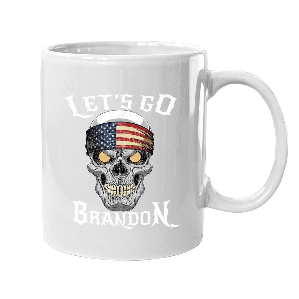 Let’s Go Brandon Skull Head Coffee Mug