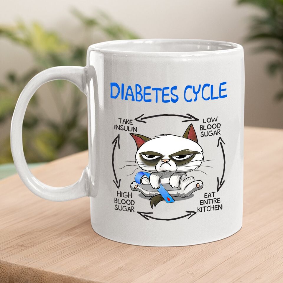 Diabetes Awareness Cat Diabetes Cycle Coffee Mug