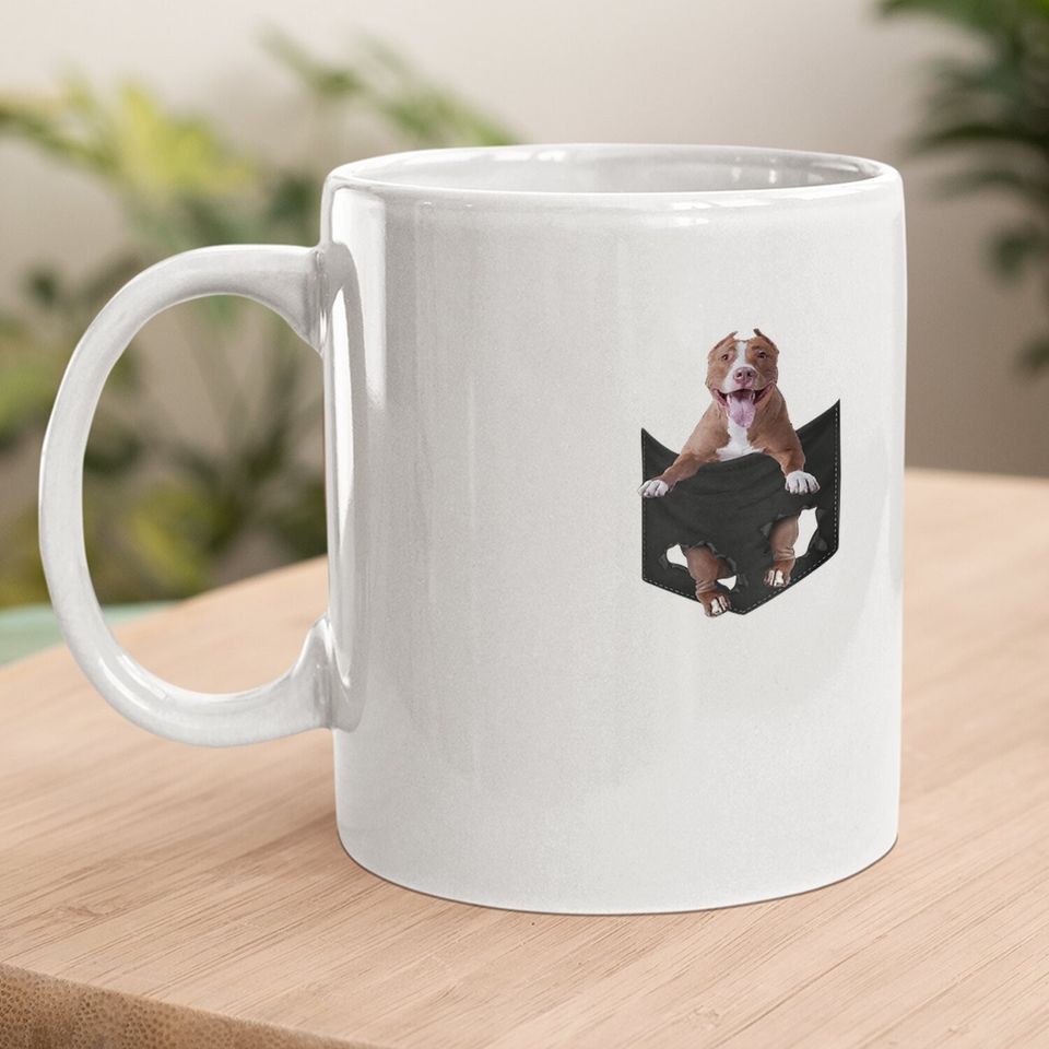 Pitbull In Pocket Coffee Mug