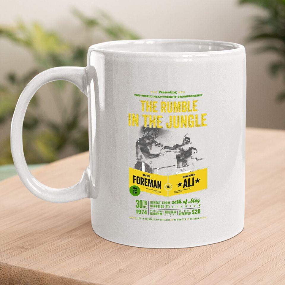 The Rumble In The Jumple Boxing Vintage Coffee Mug