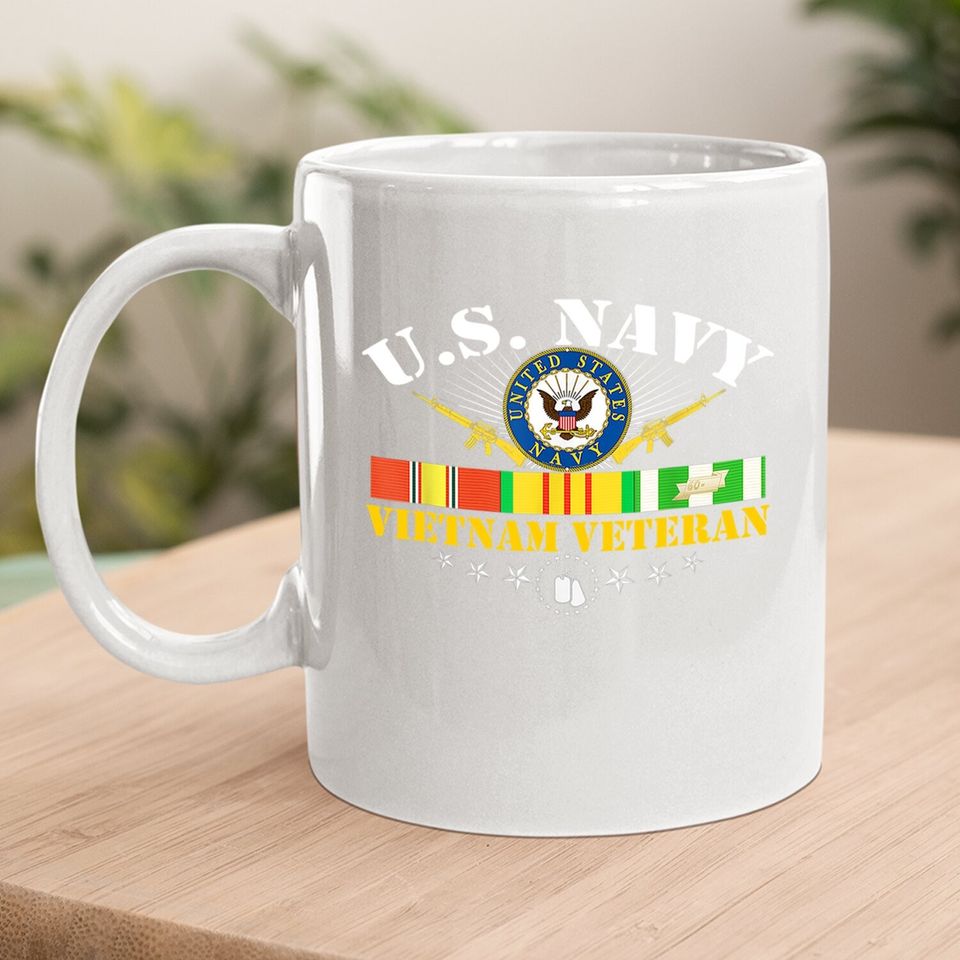 Us Navy Vietnam Veteran Usa Flag Vietnam Vet Flag Coffee Mug