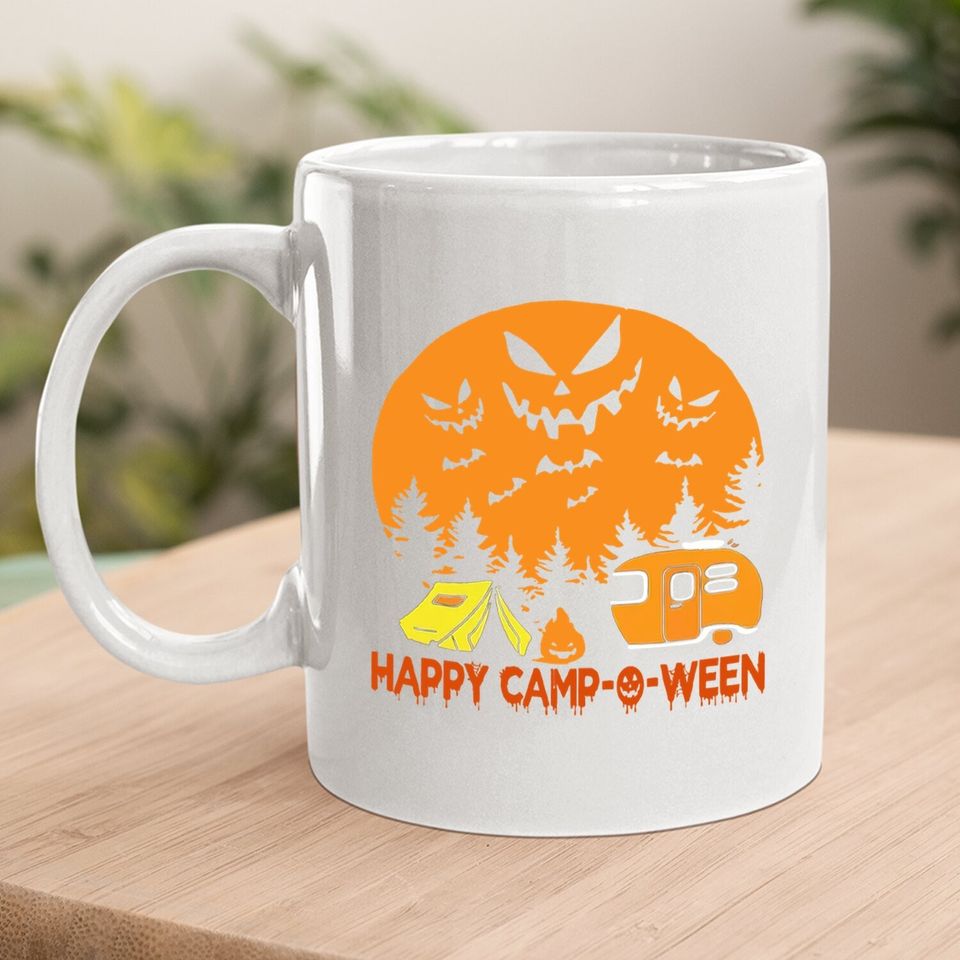 Happy Camp-o-ween Halloween Camping Camper Coffee Mug
