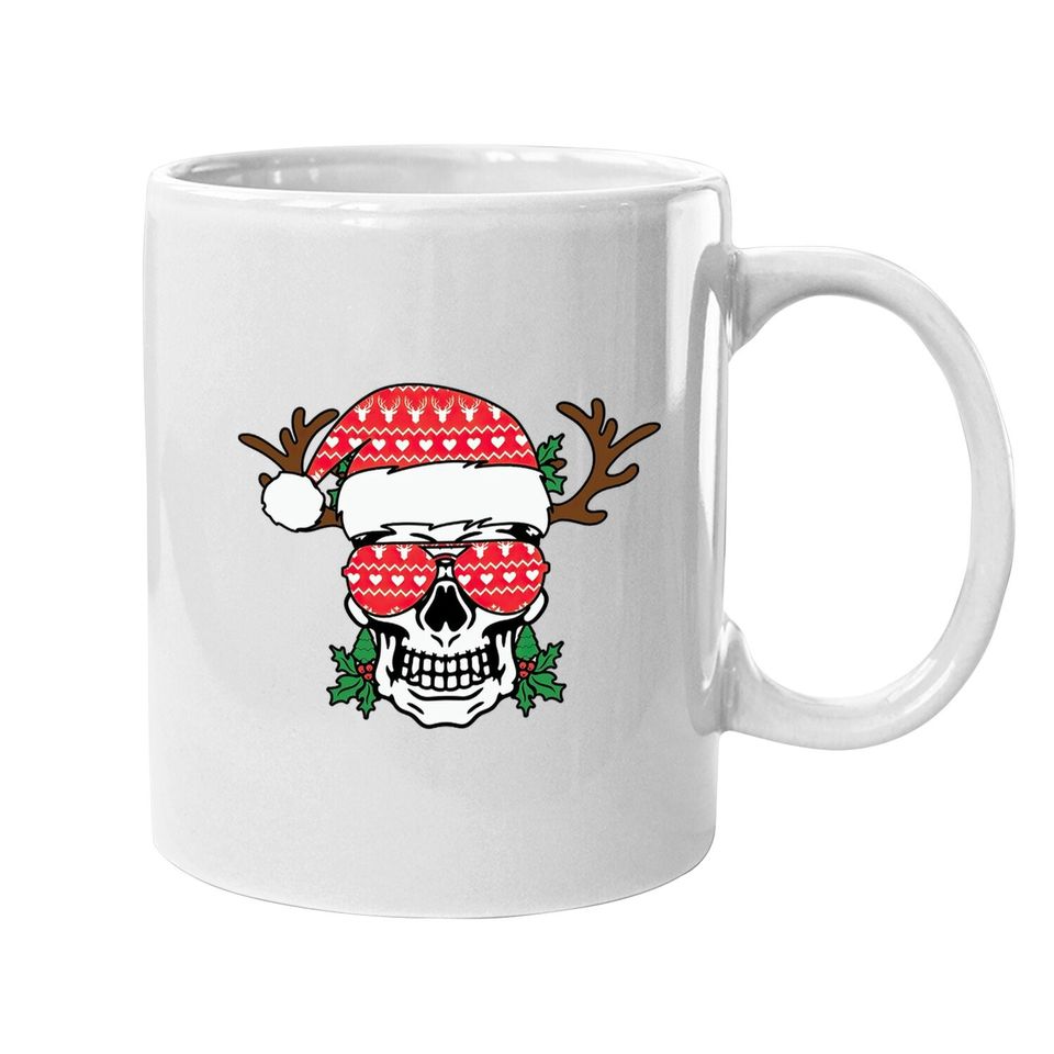 Santa Hipster Beard Christmas Coffee Mug