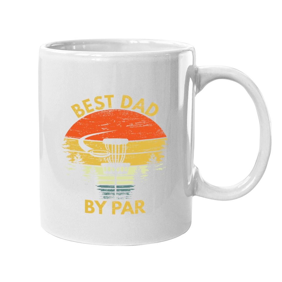 Vintage Best Dad By Par Disc Golf Gift Fathers Day Gift Coffee.  mug
