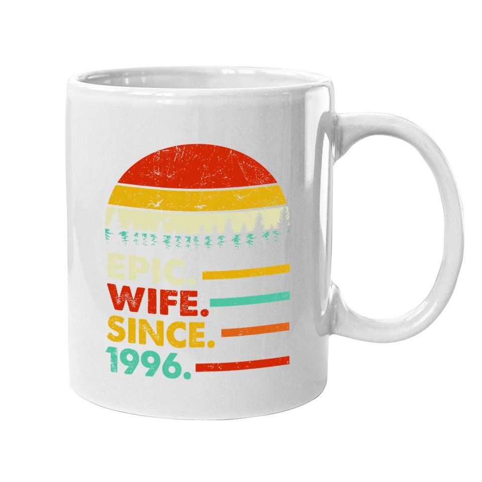 25th Wedding Anniversary Gift Epic Wife Since 1996 Coffee.  mug